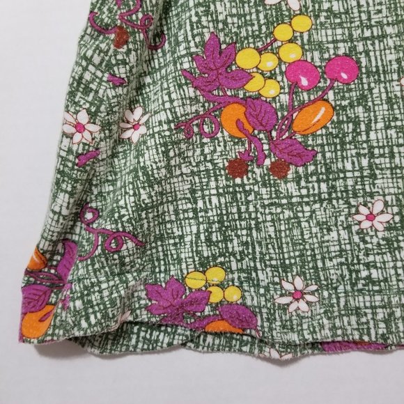 Free People skirt Small daisy floral cherry grape leaf print mini stretch summer - Picture 7 of 14